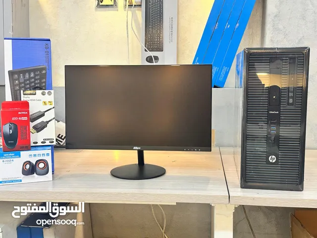 أجهزة كمبيوتر كامله  جيل الرابع COER i5 بمواصفات قويه مع شاشات جديده  24 انش اجهزه مكفوله  بسعر مغري