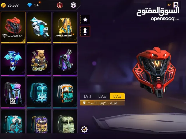 Free Fire Accounts and Characters for Sale in Cairo