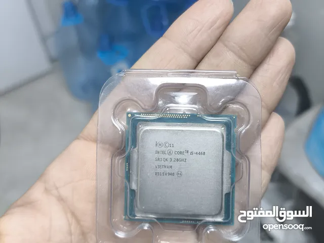 قطع كمبيوتر ماذربورد + معالج + رامات + باور سبلاي