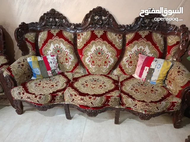 طقم كنب كبير 6 مفرد وحده ثلاثيه خشب زان ثقيل كتير