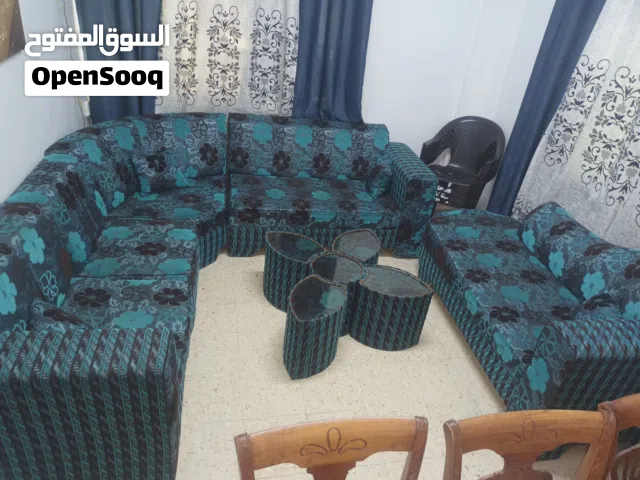 طاولة سفرة خشب زان مع سبع مقاعد