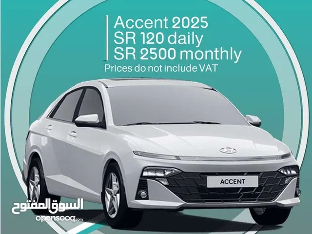 Hyundai Accent 2025 for rent in Khobar - Free Delivery for monthly rental
