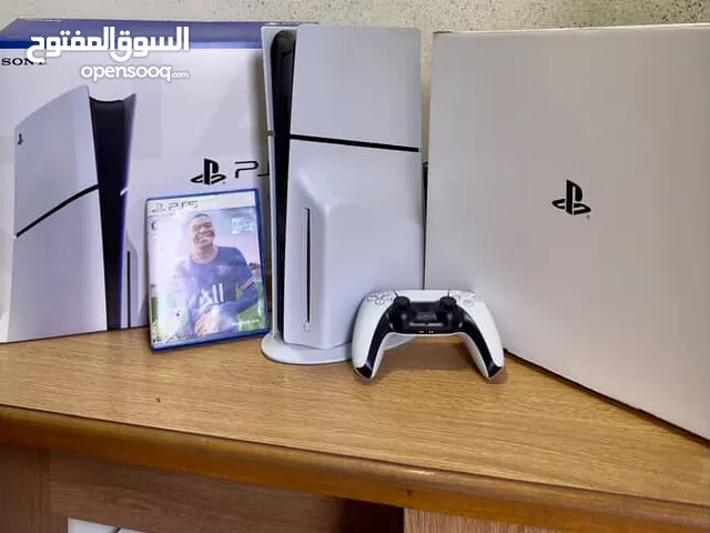 Playstation5 Slim disc edition بلايستيشن فايف سلم مع ايد وفيفا نسخة السيدي