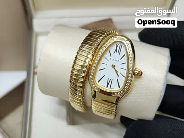 ساعة بولغاري ذهبية عالية الجودة للنساء