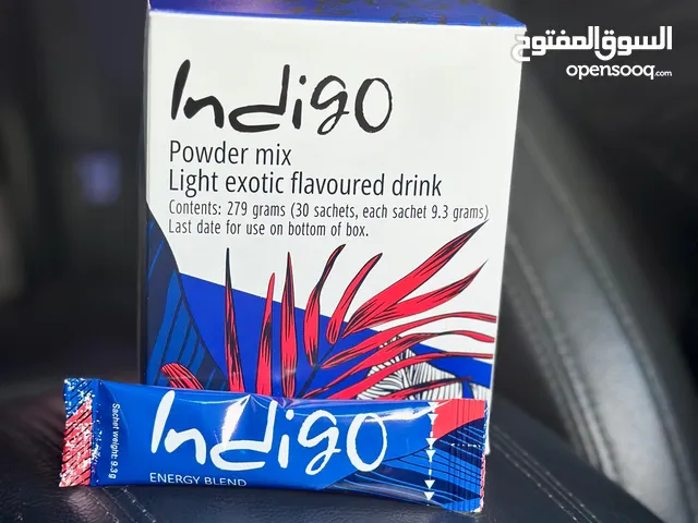 مشروب طاقة الانديغو(indigo) مشروب طاقة طبيعي مية بلمية مرخص من وزارة الصحة ميزة البيع جملة ومفرق