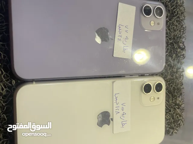 2 ايفون 11 واحد بطاريه 77 64 جيجا واحد بطاريه 75 128جيحا مع شاحن اصلي وكفر حمايه ولزقه وكفر