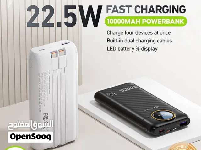 باوربانك Bavin الأصلي شحن سريع 22.5W سعة 10000mAh مع شاشة رقمية وPD (عرض قطعتين)