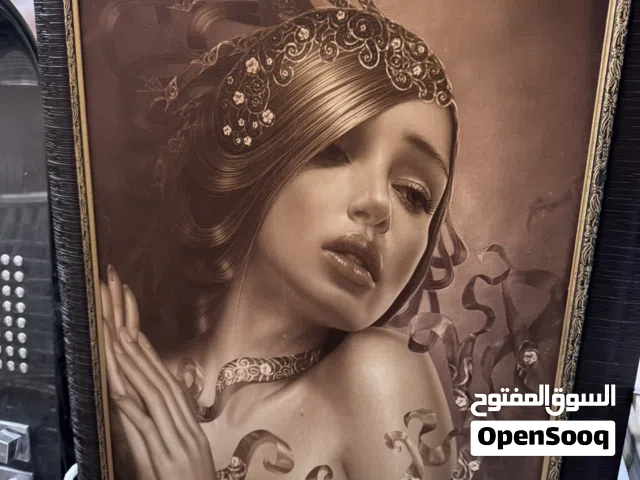 حجم كبيرلوحه جميله حجم متر 100=50 عرض طول برواز جميل