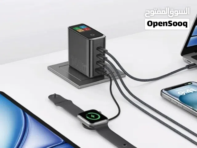 شاحن GaN سريع 140 واط مع شاشة رقمية (ويوو) - 140W GaN Fast Charger with Digital Display (WiWU)