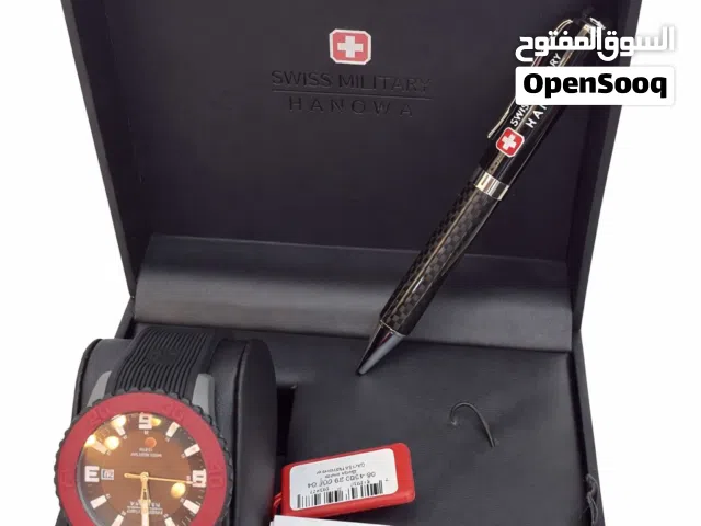 طقم ساعة/ قلم  swiss military