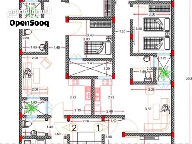 شقق للبيع في السراج شارع حمود بلقرب من مسجد المحجة البيضاء نظام دفعات على 8 شهور