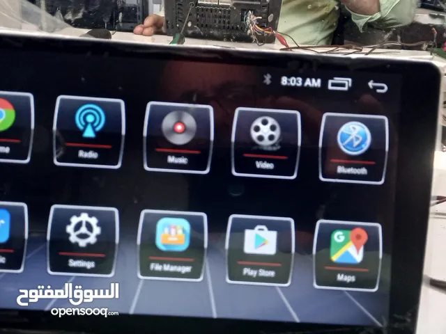 شاشات اندرود عاليه الجوده ومسجلت وكامرات السياره مع امكانيه صيانه لجميع اجهزه الصوتيه