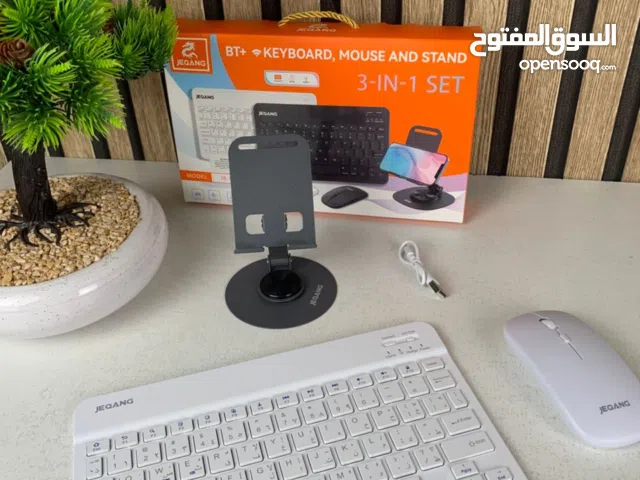 Combo clavier et souris avec support de téléphone compatible ( windows + ios + android )