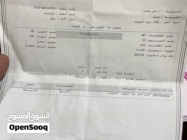 90 m2 3 Bedrooms Townhouse for Sale in Amman Jabal Al-Jofah