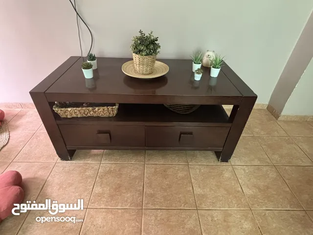 طقم طربيزات نوع فاخر من محلات فتح الله لون خشبي غامق