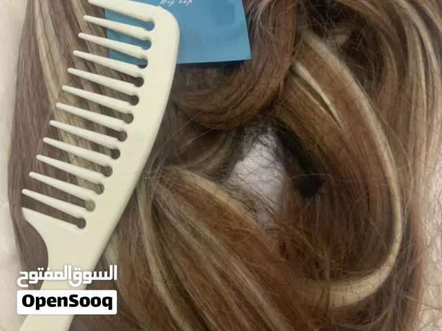 باروكة شعر اصطناعي لون اشقر خصل