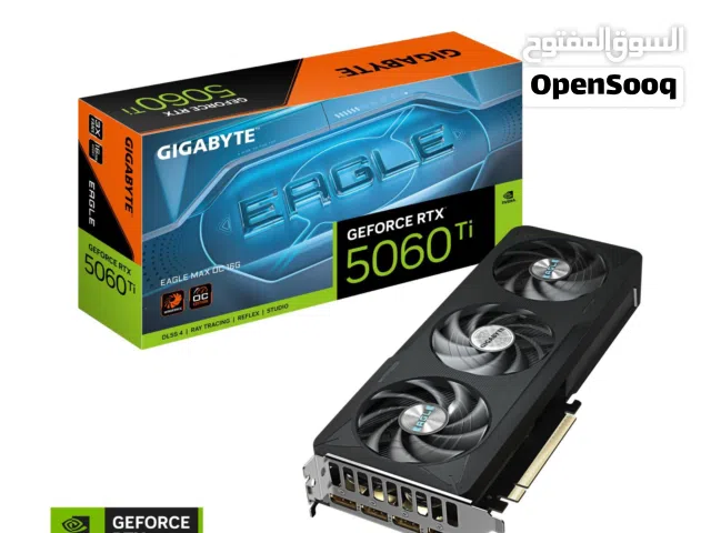كرت شاشه GIGABYTE RTX 5060 TI 16GB  جديد بسعر مغري