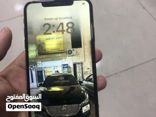 ايفون اكس اس ماكس Xs max 256g لون ذهبي بطارية 100 مغيرة جديد