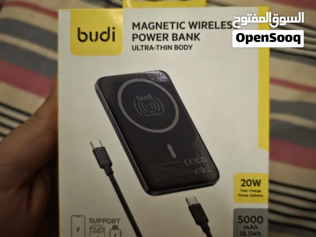 باور بانك مغناطيسي ذكي budi بقوة 5000mAh (شبه جديد) - بوشر