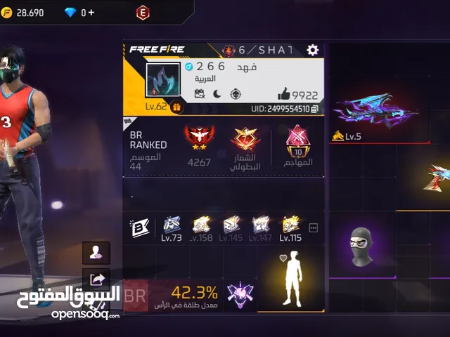 Free Fire Accounts and Characters for Sale in Amman