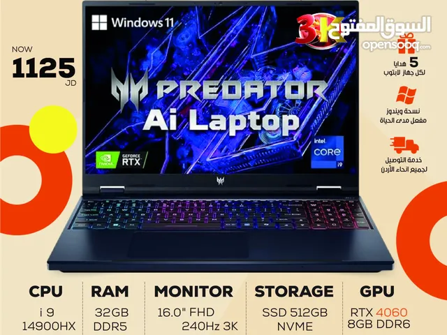 Gaming Laptop Acer i9 14TH
