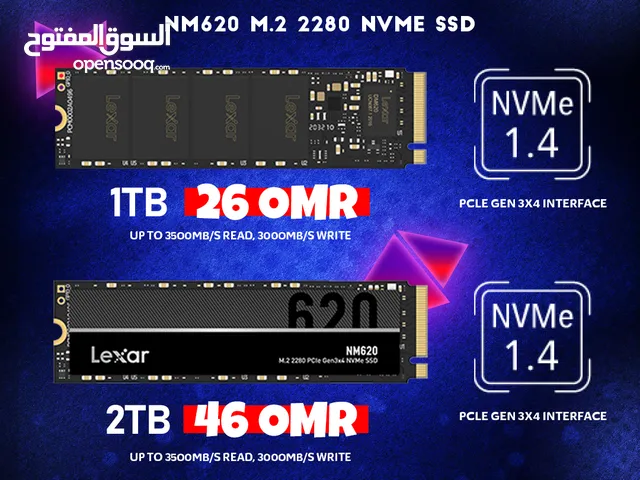 Lexar NM620 M.2 2280 Nvme Fast SSD - هاردسيك سريع جدا !