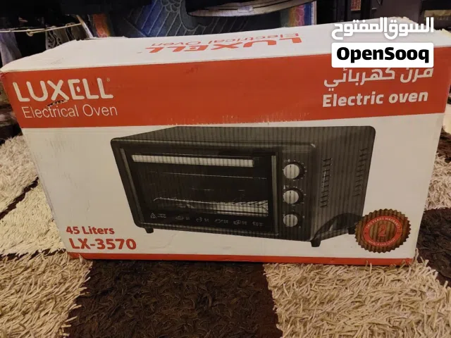فرن كهرباء جديد بكرتونة مامستعمل نهائي لون ابيض نوع لوكسيل 45 لتر مع صواني عدد (2)