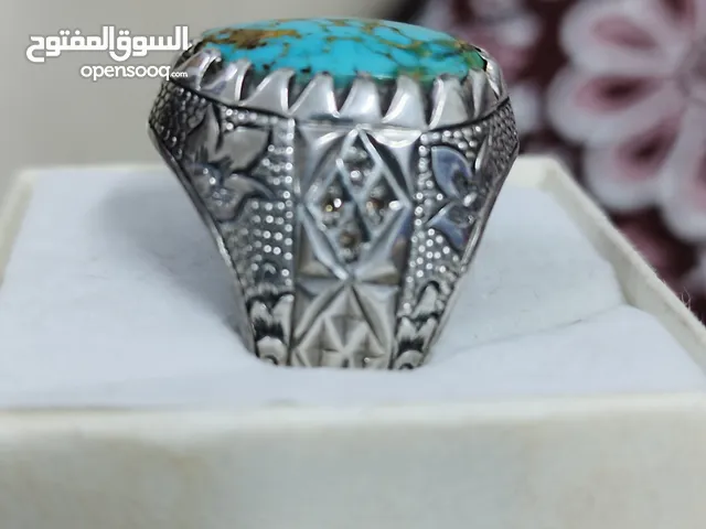 Nishapuri shajri feroza with beautiful silver heavy weight ring