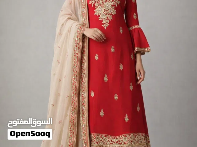 Indian Outfit with Dupatta and Pants  لبسة هندية