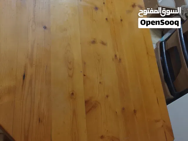 طقم خشب زان ثقيل طاوله ومقاعد