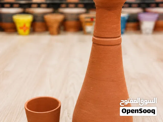 مطرة فخار طبيعي نخب اول مع كوب فخار