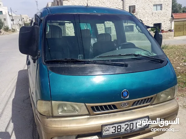 باص كيا بريجو للبيع خالي قص قلبان 1998 مرخص ل.31/5/2025