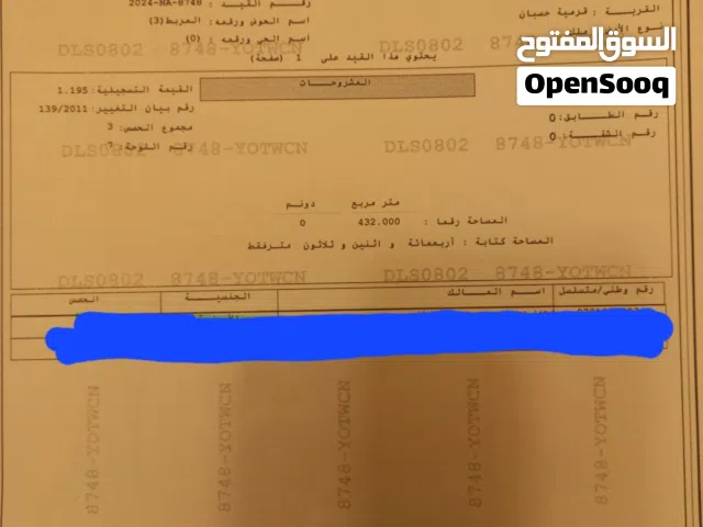 ارض سكني للبيع