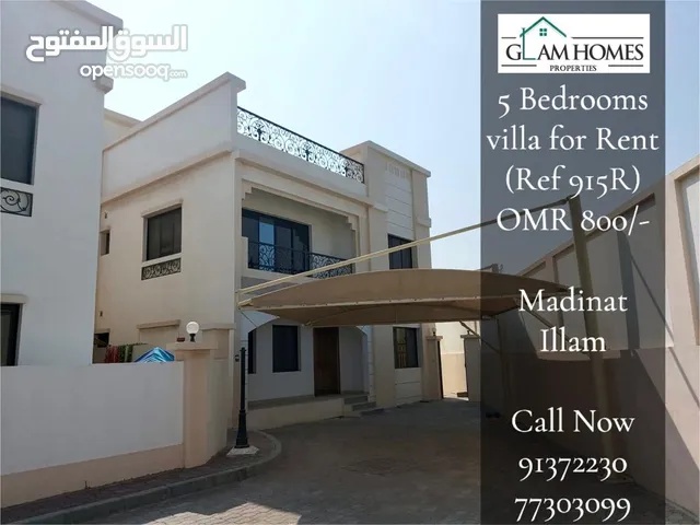 5 Bedrooms Villa for Rent in Madinat Illam REF:915R