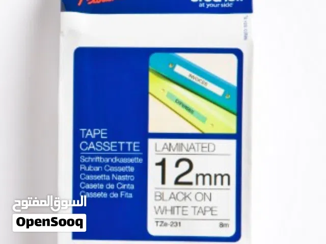 Brother TZe 231 12mm & 9mm Black on White Sticker Label Tape New