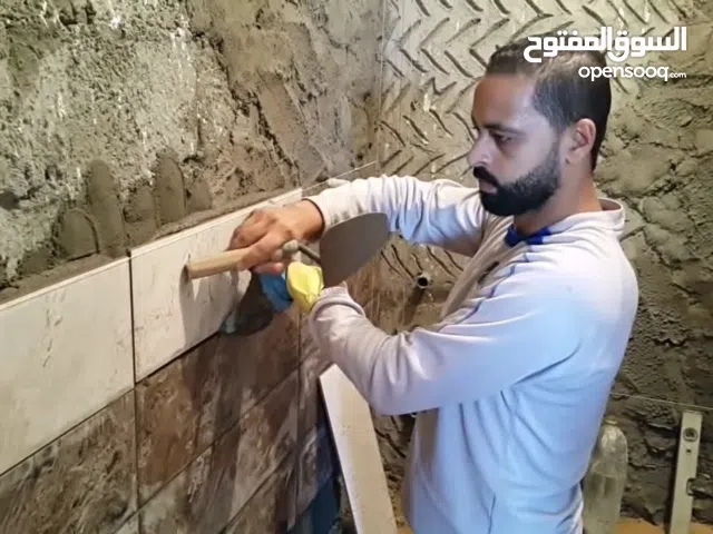 اسطي وعامل سراميك  بلاط  زليز  حوائط وارضية رخام  تبليط مرشبيدي  ديكورات. قطو تخريم  فغريان وضواحيها