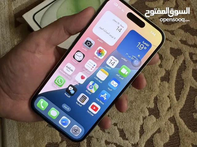 ‏Iphone 15 ‏128G ‏Battery 100% عدد دورات الشحن 62 باقي في الضمان 9شهور لحد شهر 11/2025