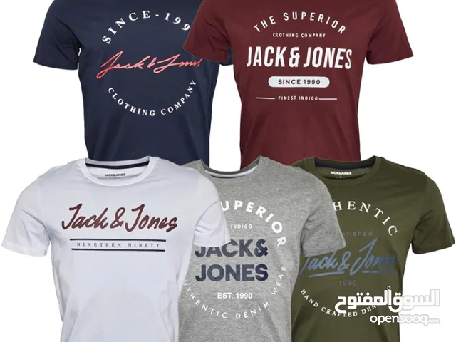 تيشرتات jack&Jones الأصلية جميع الأحجام متوفرة السعر الحبة ب 9 دنانير والحبتين ب 15
