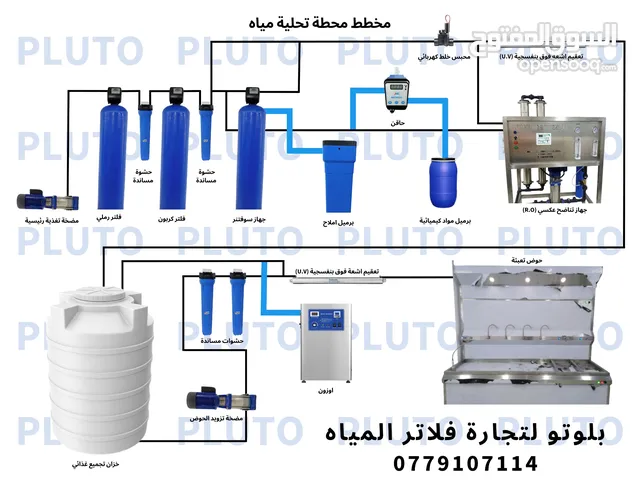 بلوتو لتجهيز وتركيب محطات تحلية المياه ومصنع كاسات الماء تعبئة وتغليف بكل انحاء المملكه بأسعار تنافس