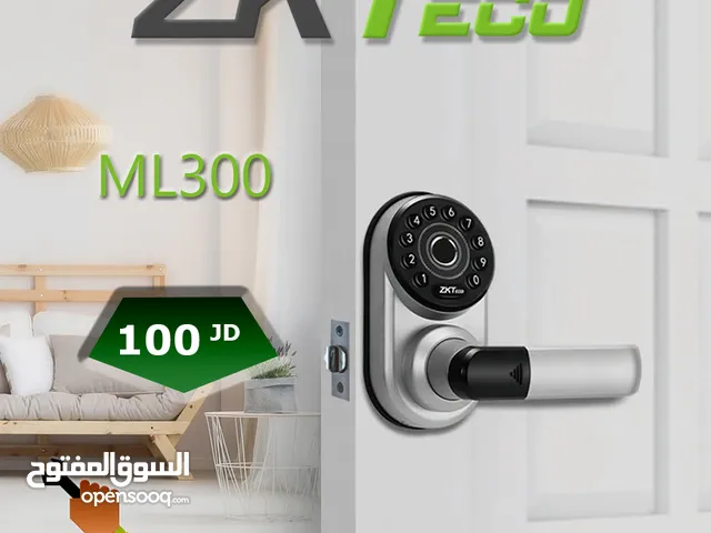 القفل الذكي  Smart Lock نوع ZKTeco ML300  يعمل بالبصمة والرقم السري والبلوتوث