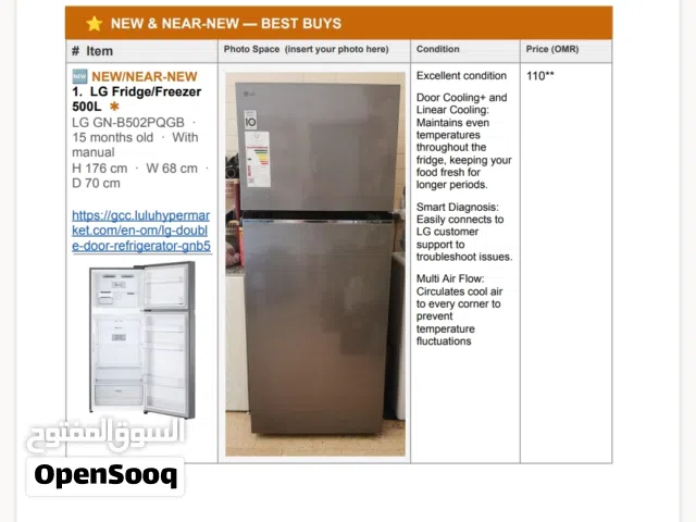 LG GN-B502PQGB · Fridge Freezer 15 months old · With 10 year LG guarantee and original recipt