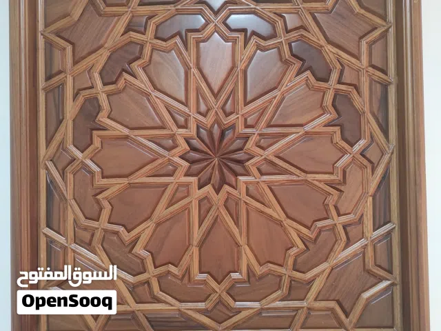 لوحه  خشب زان حفر .. شكل هندسي اسلامي