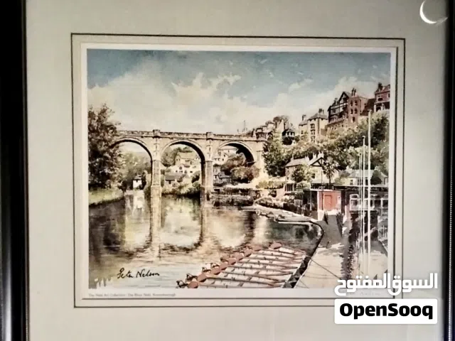 Lovely framed and glazed print by Peter Nelson. Subject The River Nidd Knaresbourgh