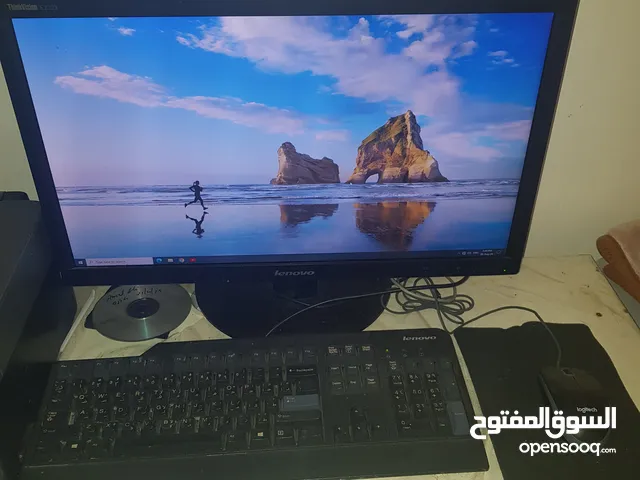 كمبيوتر hp و كمبيوتر thinkcentre و شاشه