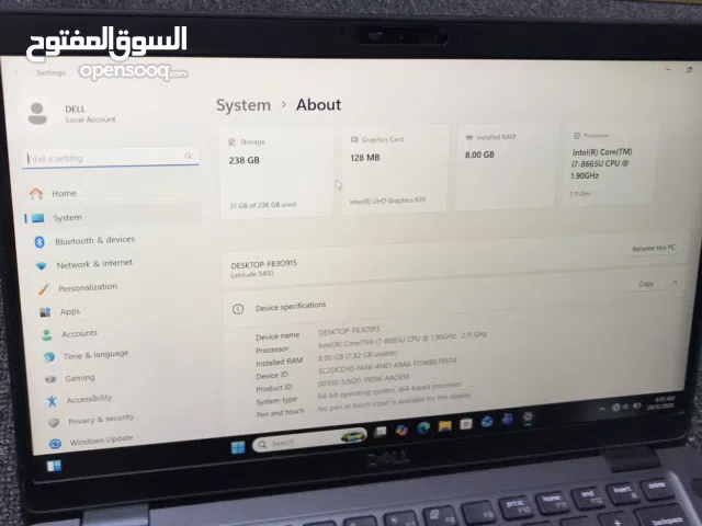 Dell Latitude Core i7- 8th Generation For Sale