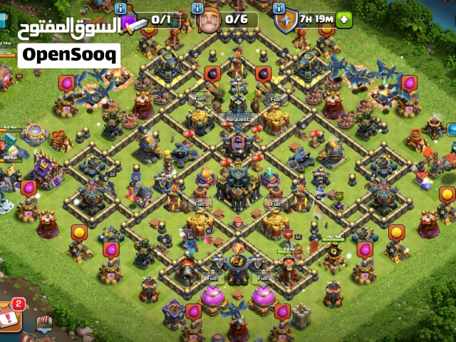 قرية كلاش اوف كلانس تاون 17 شبه ماكس سور ماكس قرية ليلية ماكس