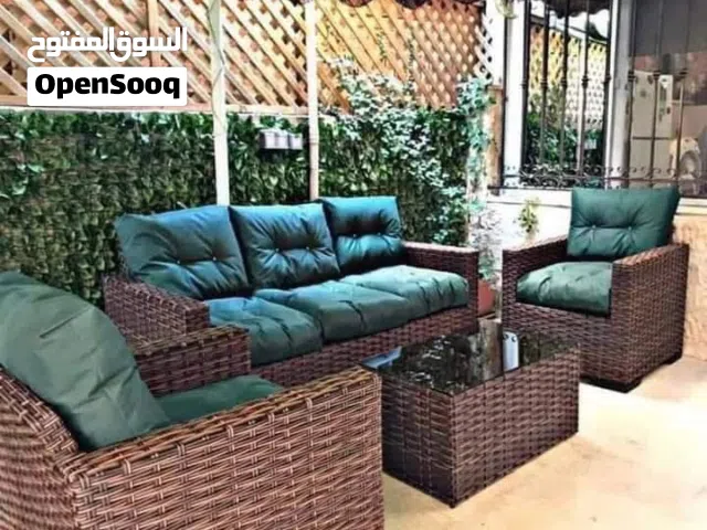اطقم الرتان الجديدة الفاخرة 5 مقاعد واكثر ومراجيح ثلاثية واكثر كما يوجد عش البلبل الجامبو