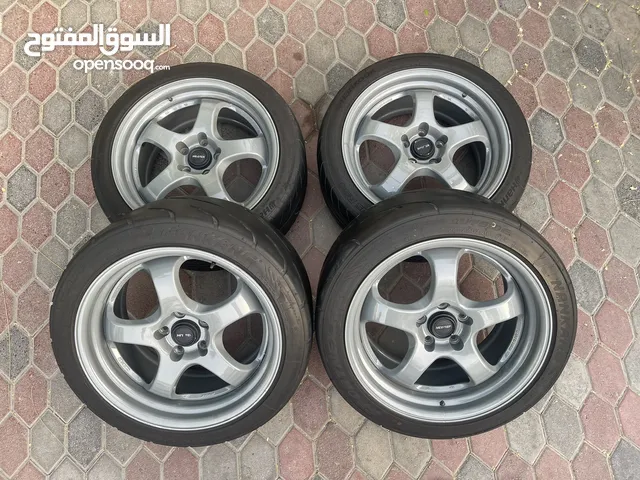 WORK MIESTER 18x9j ORIGINAL ALLOY WHEELS WITH SEMI SLICK TYRES FOR SALE!! 5x114.3 Perfect Condition