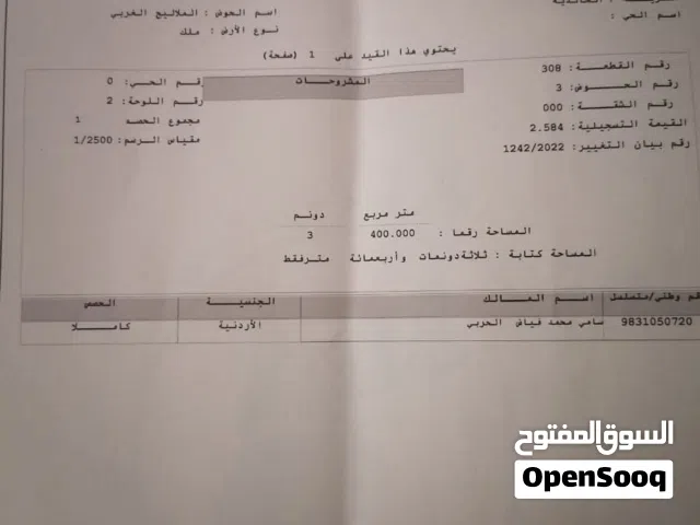 Mixed Use Land for Sale in Mafraq Al-Khalidya