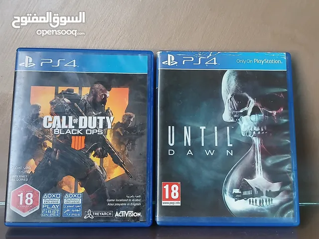 لعبة call of duty black ops و until dawn للبلايستيشن 4
